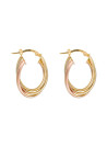 Boucles d'oreilles Or tricolore 375/1000