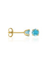 Boucles d'oreilles Or Jaune et Topaze