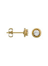 Boucles d'oreilles or jaune et oxydes de zirconium "Precious"
