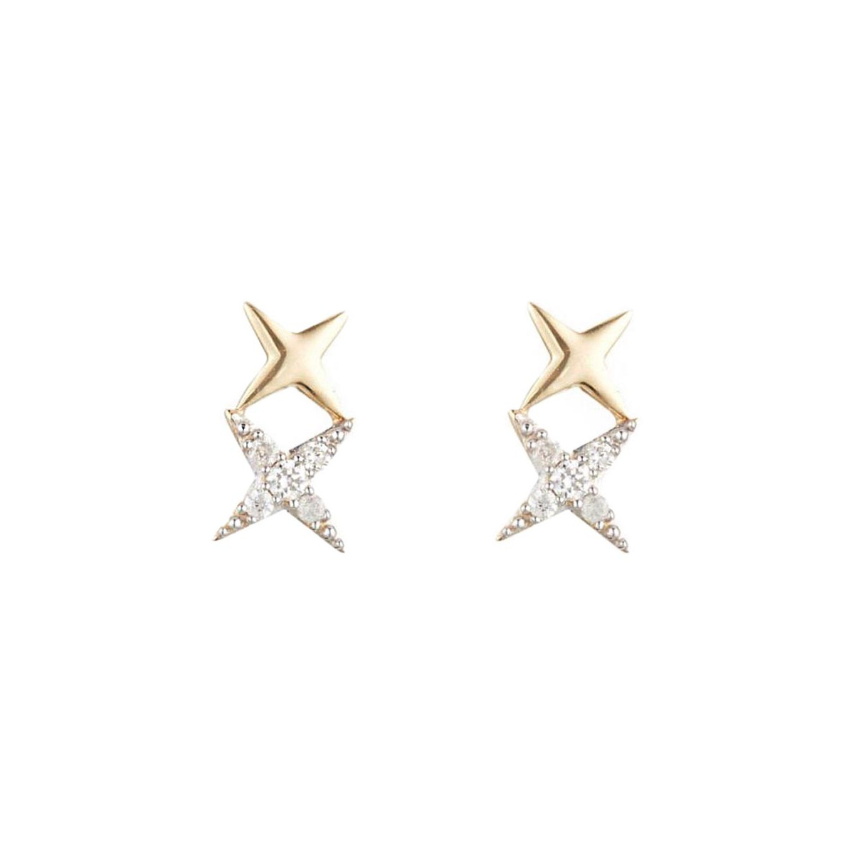 Boucles d'oreilles "Zina" Or jaune et Diamant