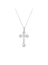 Pendentif Or Blanc Diamant et Topaze