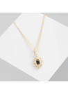 Pendentif Or Jaune Diamant et Saphir