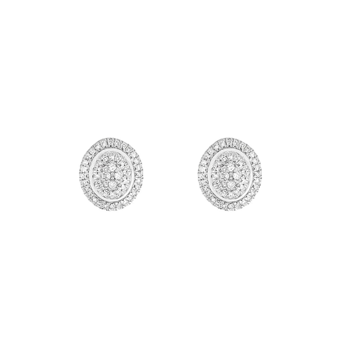 Boucles d'oreilles Or Blanc et Diamant Boucles d'oreilles "Mélinda" Or blanc et Diamant