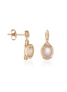 Boucles d'oreilles Or Jaune Diamant et Rutile