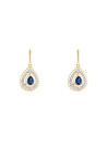 Boucles d'oreilles Or Jaune Diamant et Saphir