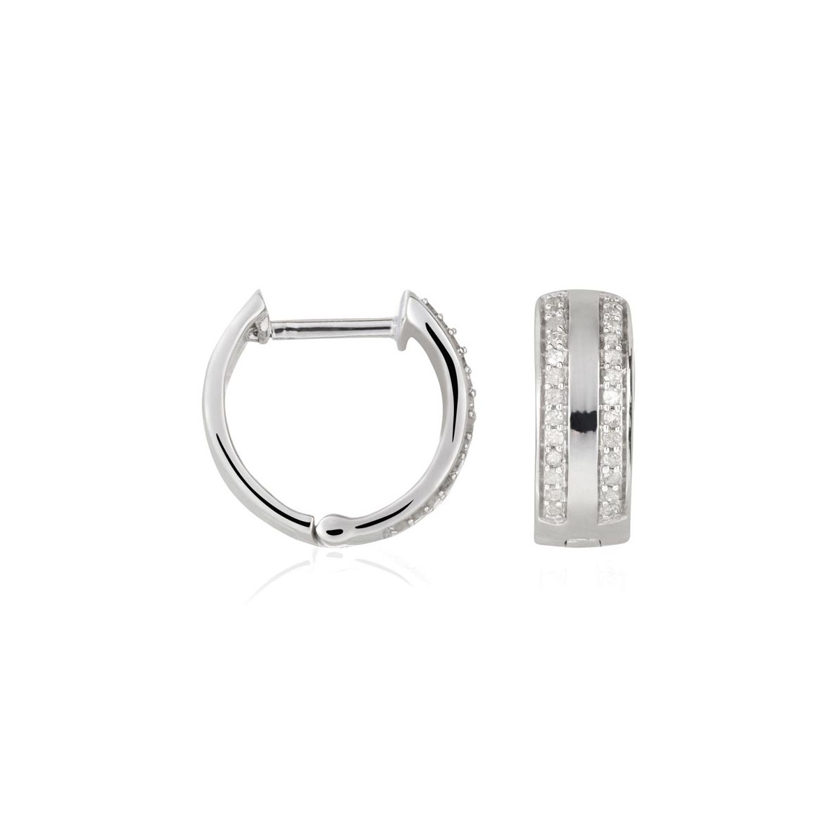 Boucles d'oreilles Or Blanc et Diamant Boucles d'oreilles Or Blanc et Diamant