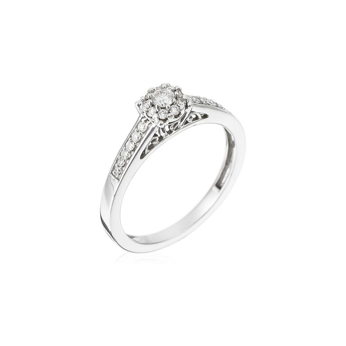 Bague Or Blanc et Diamants Bague Or Blanc et Diamants