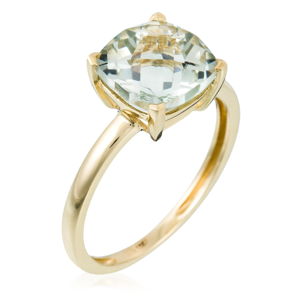 Bague "Prasiolite Unique Améthyste" Or et Diamants Bague "Douceur Envoûtante" Or jaune et Améthyste
