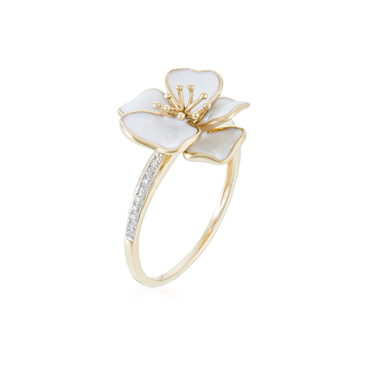 Bague "Email" Or Jaune Diamants Bague "Empathique" Or jaune et Email