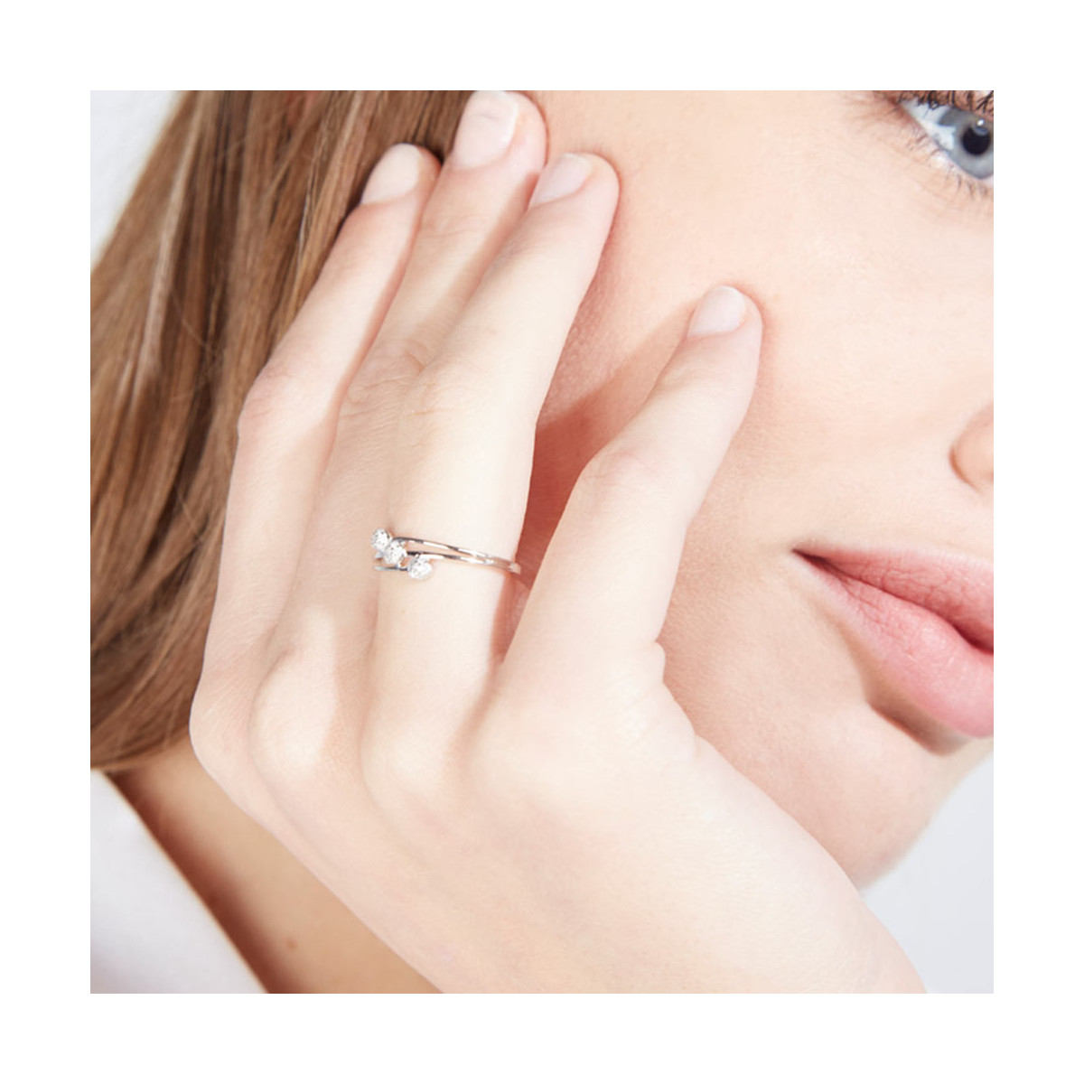 Bague Or Blanc et Diamant Bague Or Blanc et Diamant