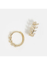 Boucles d'oreilles Or jaune 375/1000 et zirconium
