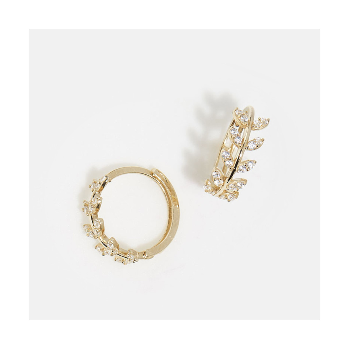 Boucles d'oreilles Or jaune 375/1000 et zirconium Boucles d'oreilles "Souhait" Or jaune