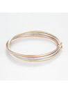 Bracelet 3 joncs entrelacés Or Tricolore 375/1000 "Trio d'or"