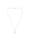 Pendentif Cœur Or Jaune et oxydes de zirconium"Féru d'Amour" + chaîne argent doré offerte