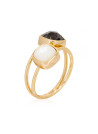 Bague doré "Jovanni" Labradorite et nacre