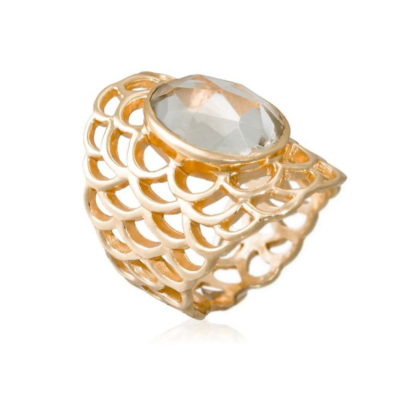 Bague dorée  Freida  Améthyste verte