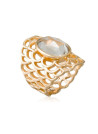 Bague doré "Freida" Améthyste verte