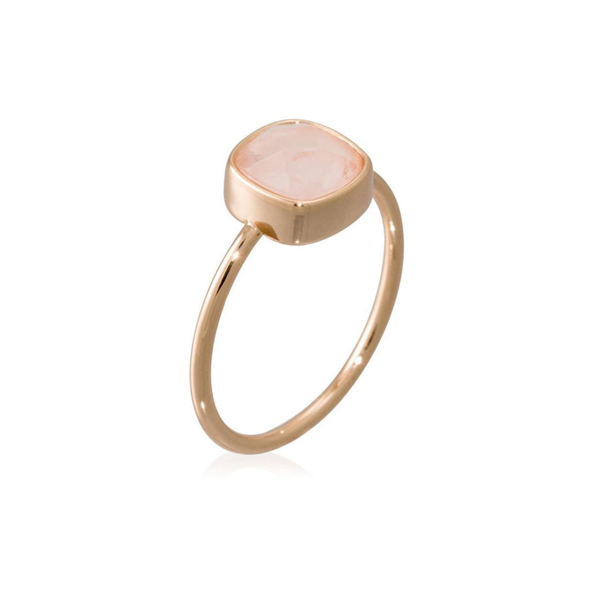 Bague dorée "Ella" Quartz Rose