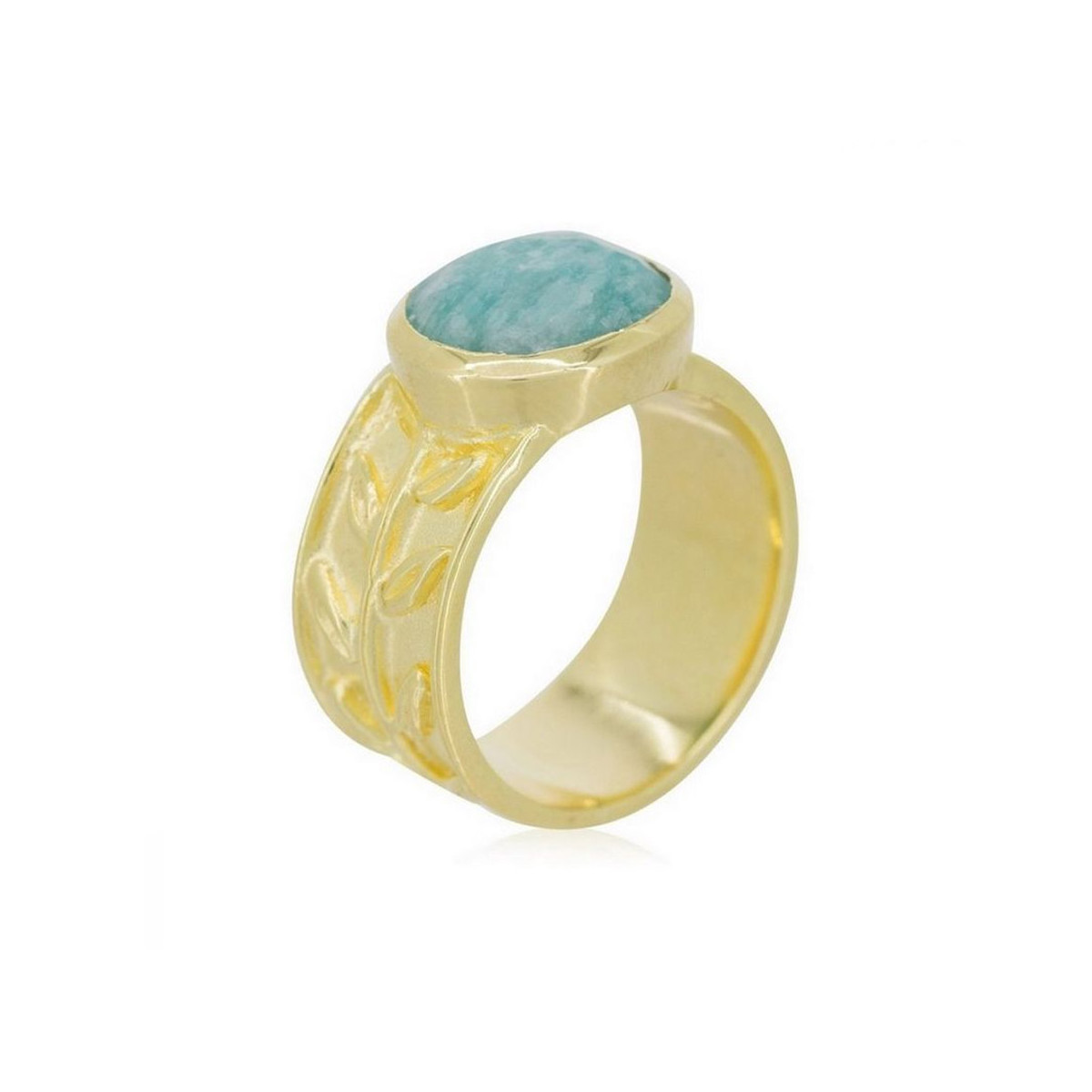 Bague dorée "Dania Amazonite"