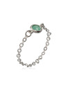 Bague chaineue argenté "Léa" Aventurine verte