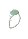 Bague argenté "Lily" Aventurine verte