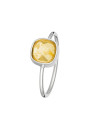 Bague avec Topaze Jaune argenté "Ella"