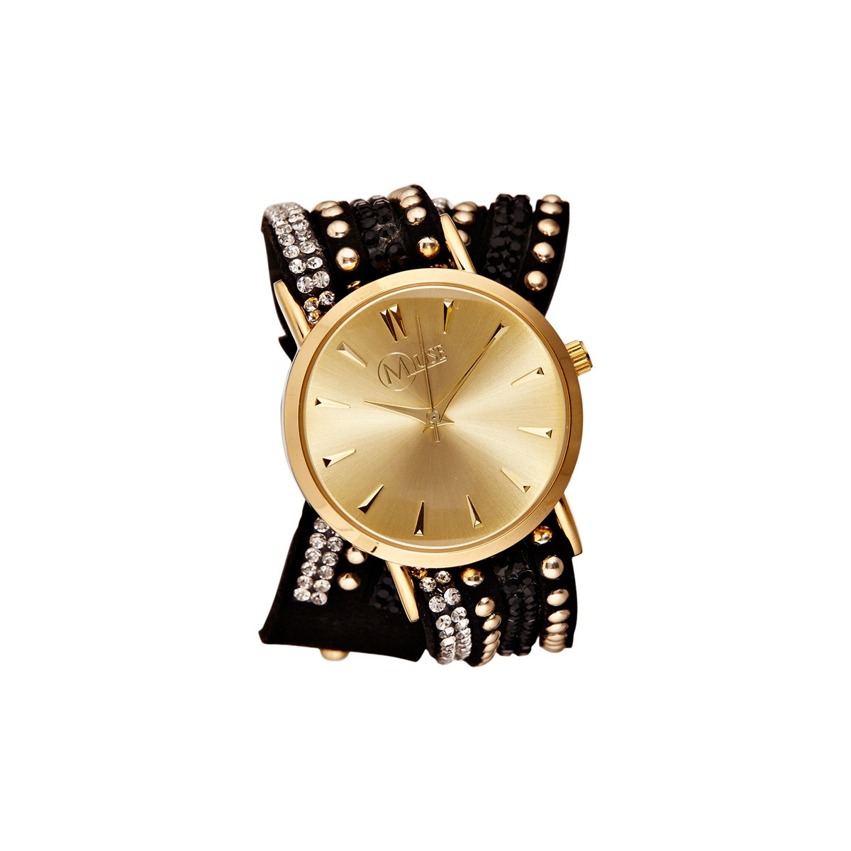 Muse - Montre Femme doré "L'Opus" - bracelet noir