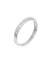 Bague Alliance "Justesse Blanche" Or blanc