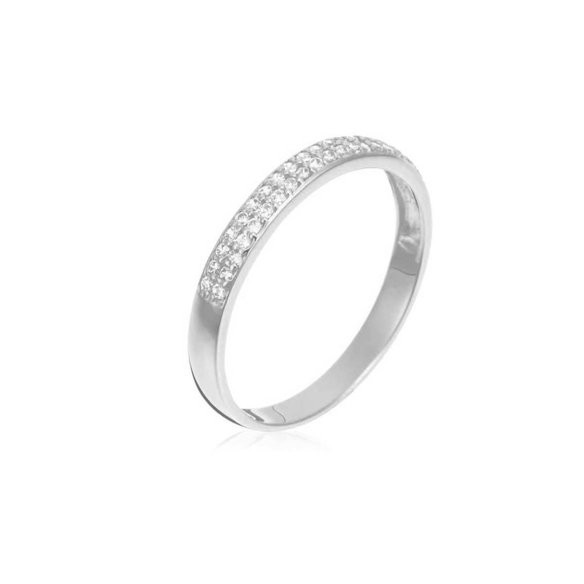 Bague Alliance "Justesse Blanche" Or blanc