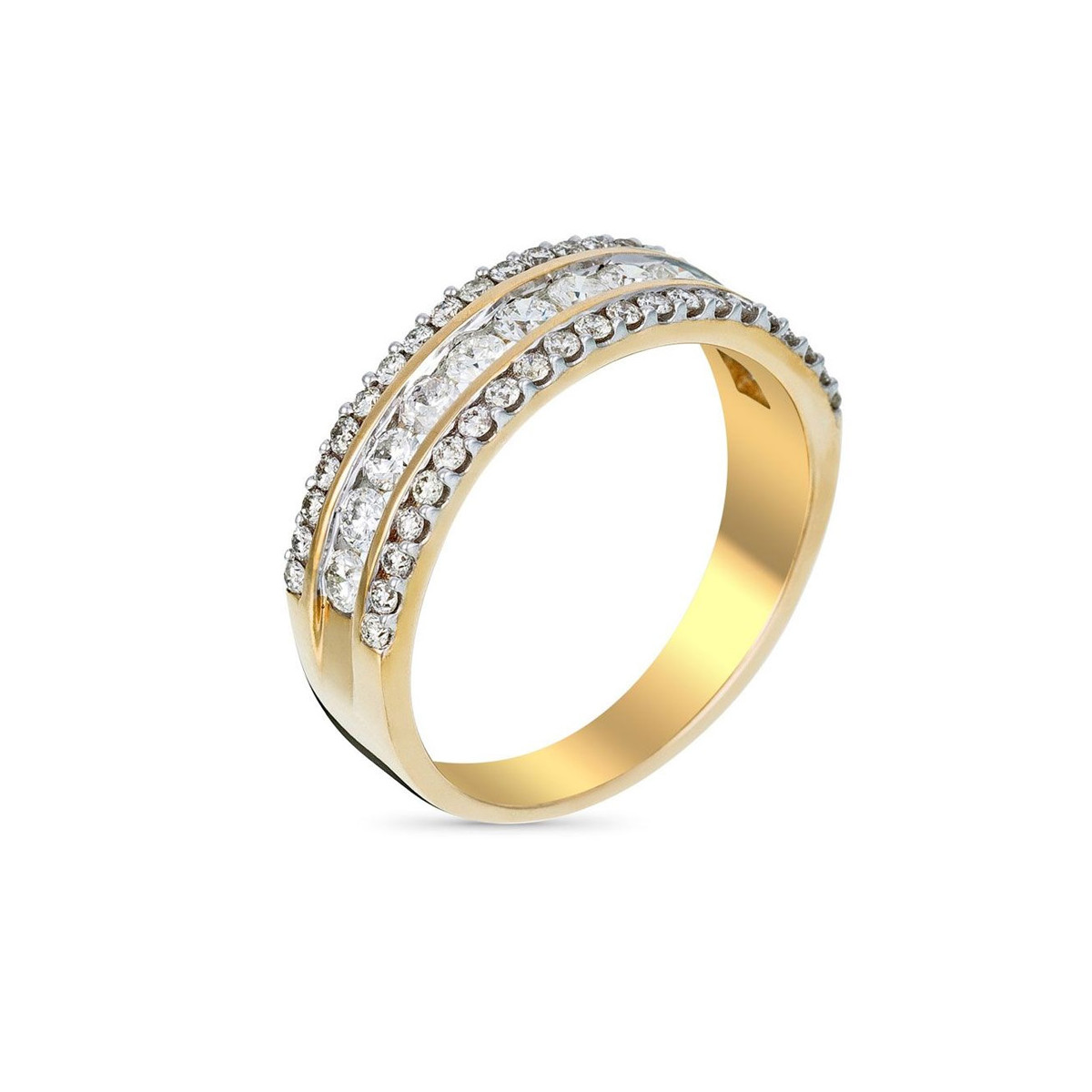 Bague "Amour Solaire" Or jaune et Diamant