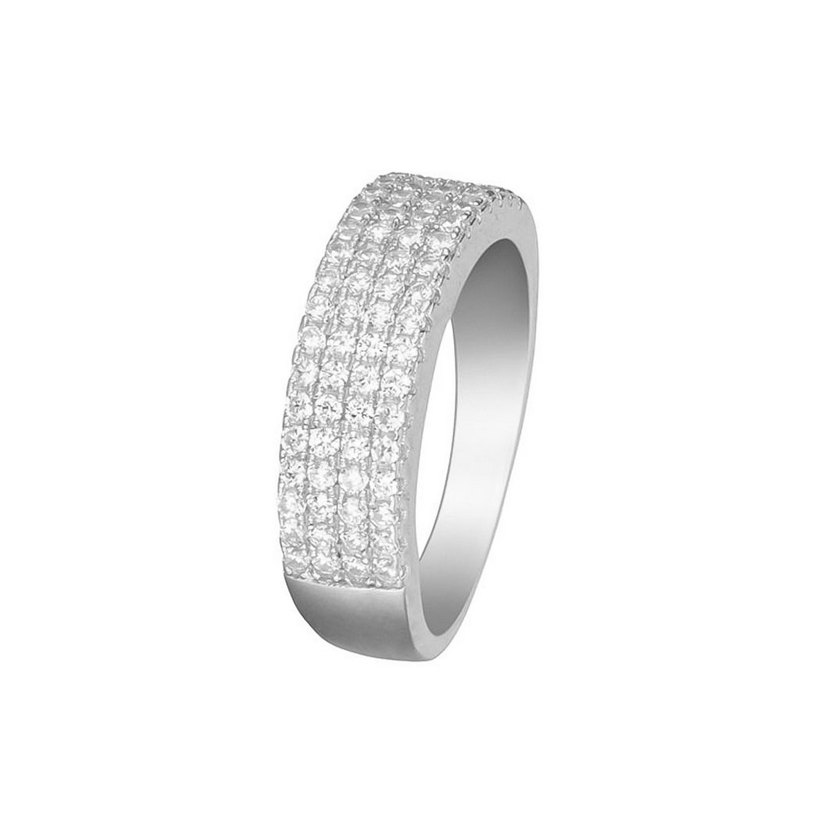 Bague Alliance "Anneaux Pavé PM" Argent 925