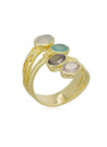 Bague ajustable doré "Zélie" multi pierres