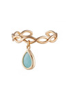 Bague ajustable doré "Athéna" Amazonite verte