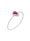 Bague "Rubis" Or blanc et Diamants