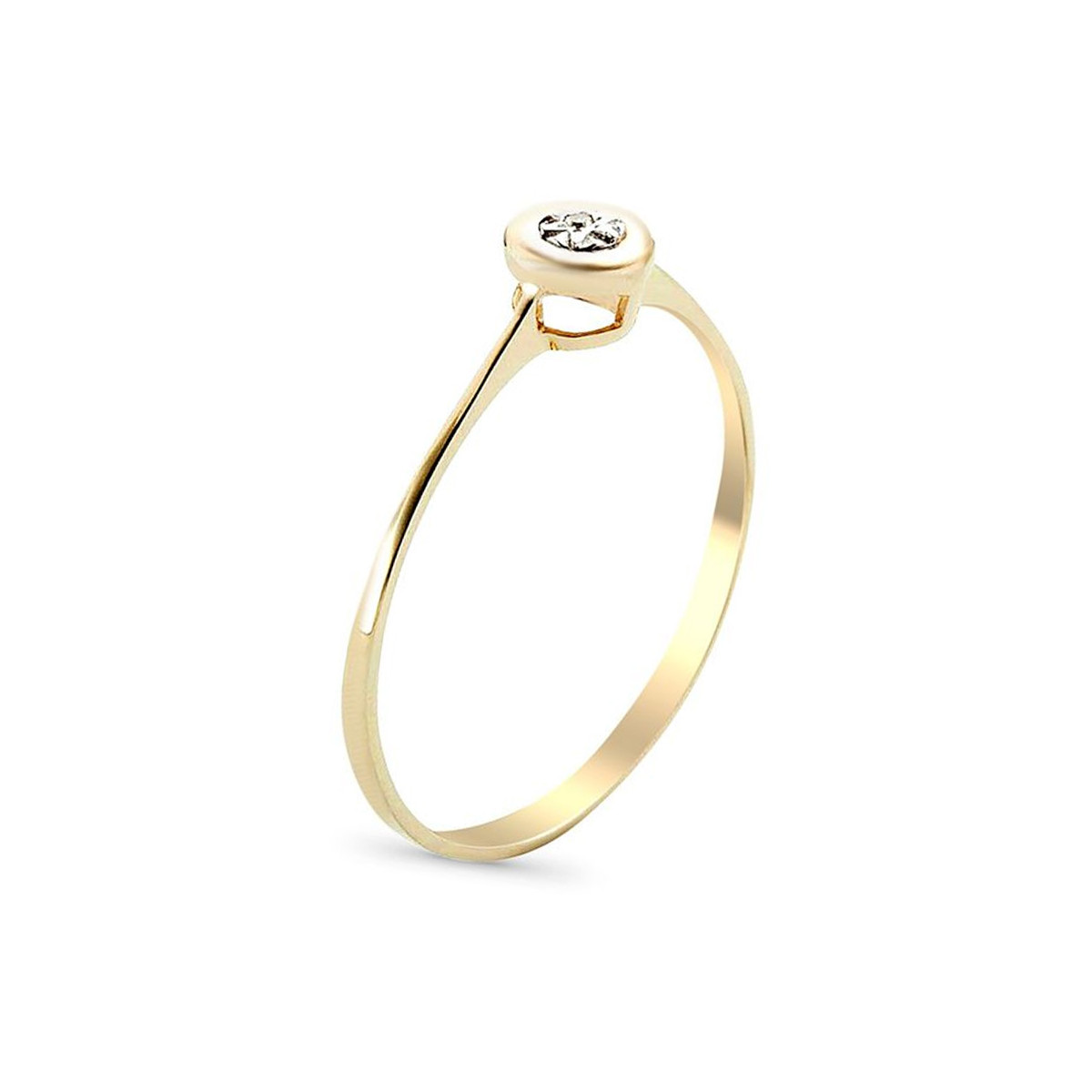 Bague "Rond Parfait" Or jaune et Diamants