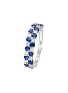 Bague "Princesse Grace Saphir" Or blanc et Diamants