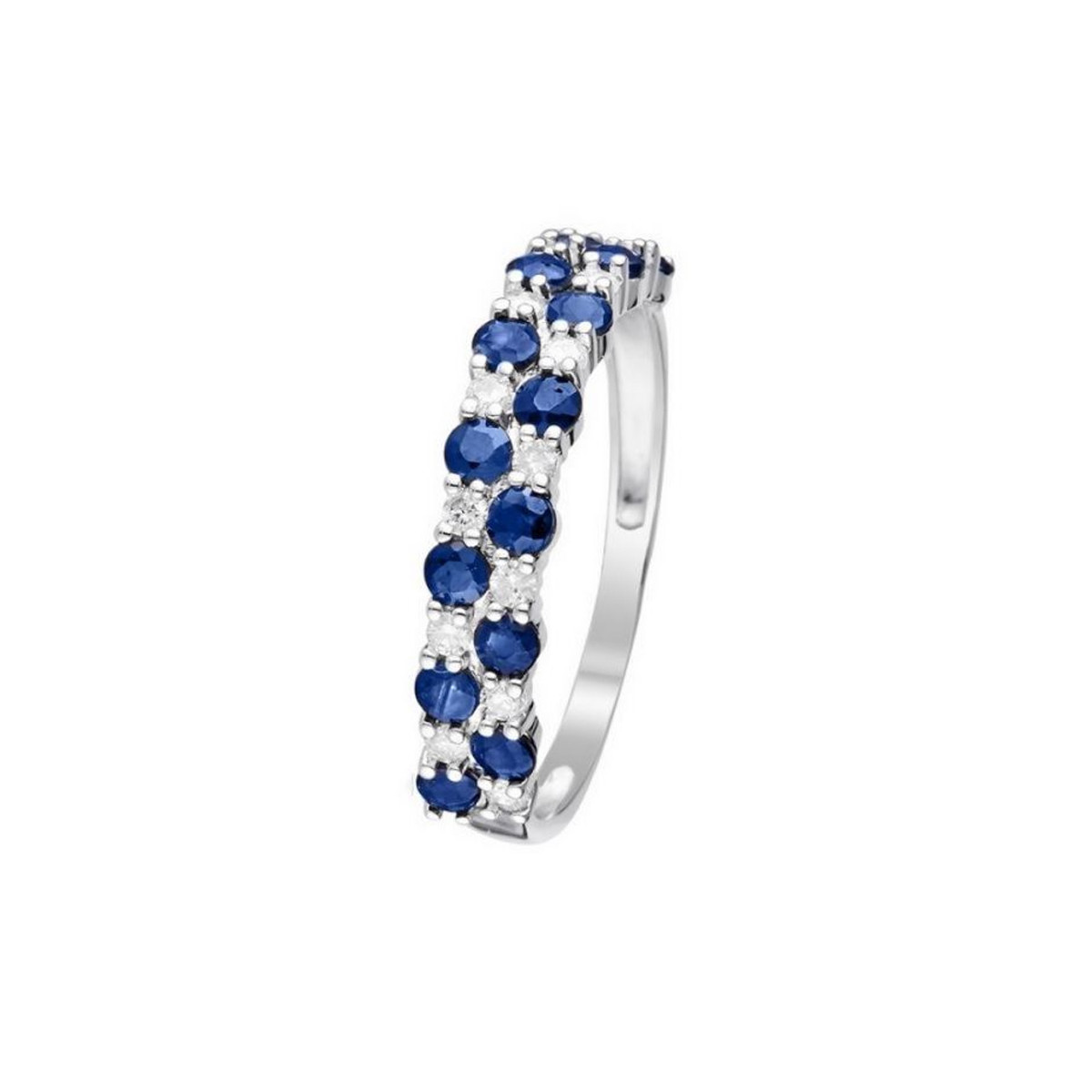 Bague "Princesse Grace Saphir" Or blanc et Diamants Bague " Norah" Or blanc et Saphir