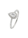 Bague "Pescara Topaze" Or blanc et Diamants