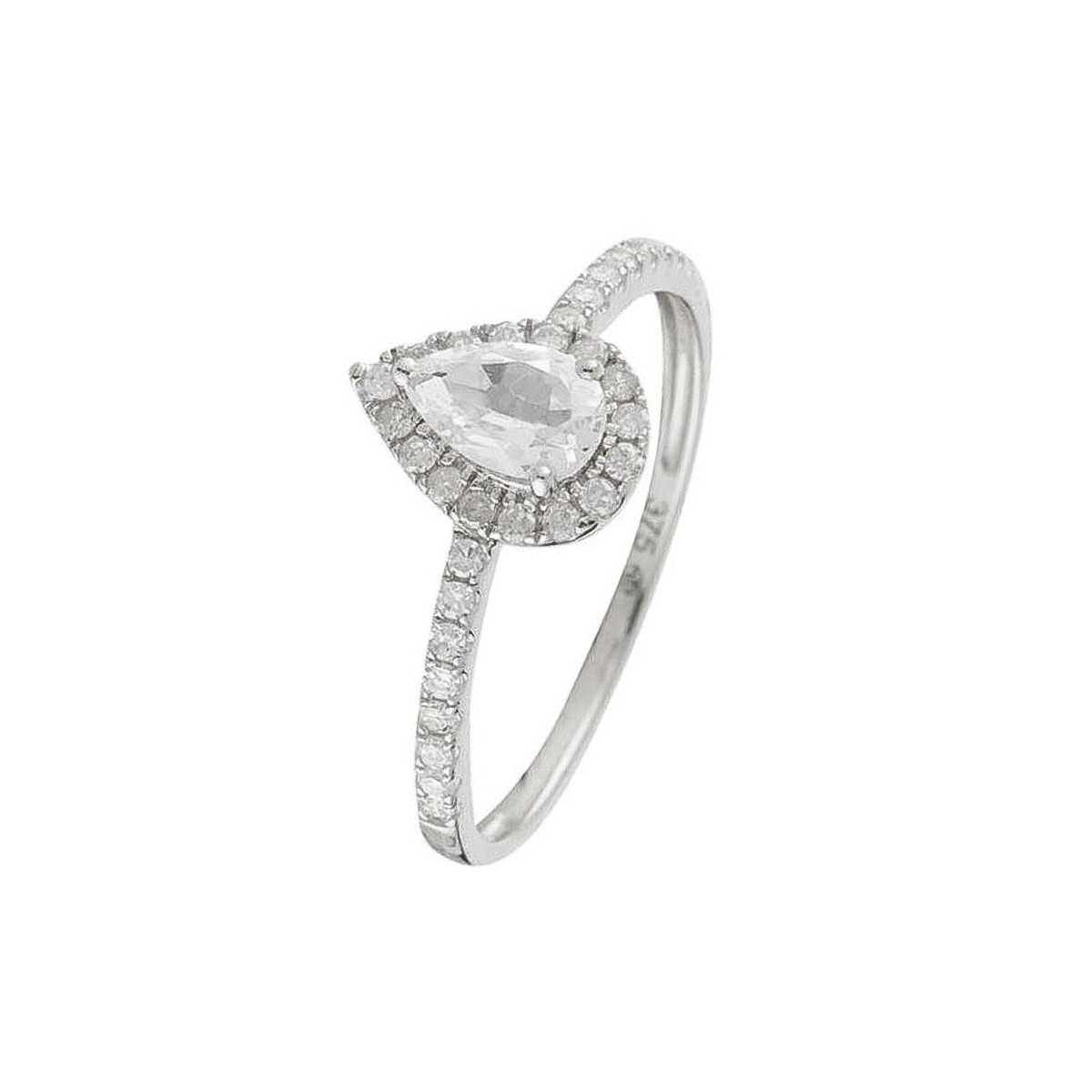 Bague "Salomé" Or blanc et Topaze