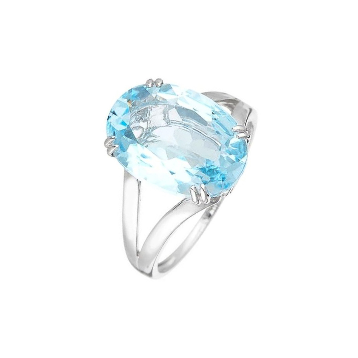 Bague "Pattaya Topaze" Or blanc et Diamants Bague " Morgane" Or blanc et Topaze