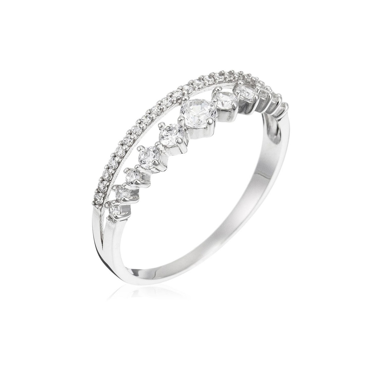 Bague "Ma reine" Or blanc Bague "Volte" Or blanc
