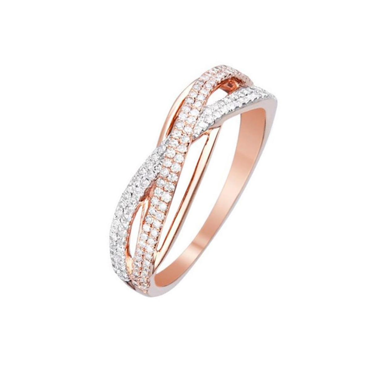 Bague " Cyrielle" Or rose et Diamant