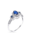 Bague "Les Mots Bleus Saphir" Or blanc et Diamants