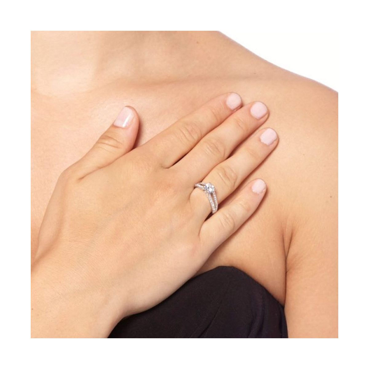 Bague "Étreinte" Or blanc