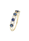 Bague "Katu Saphir" Or jaune et Diamants