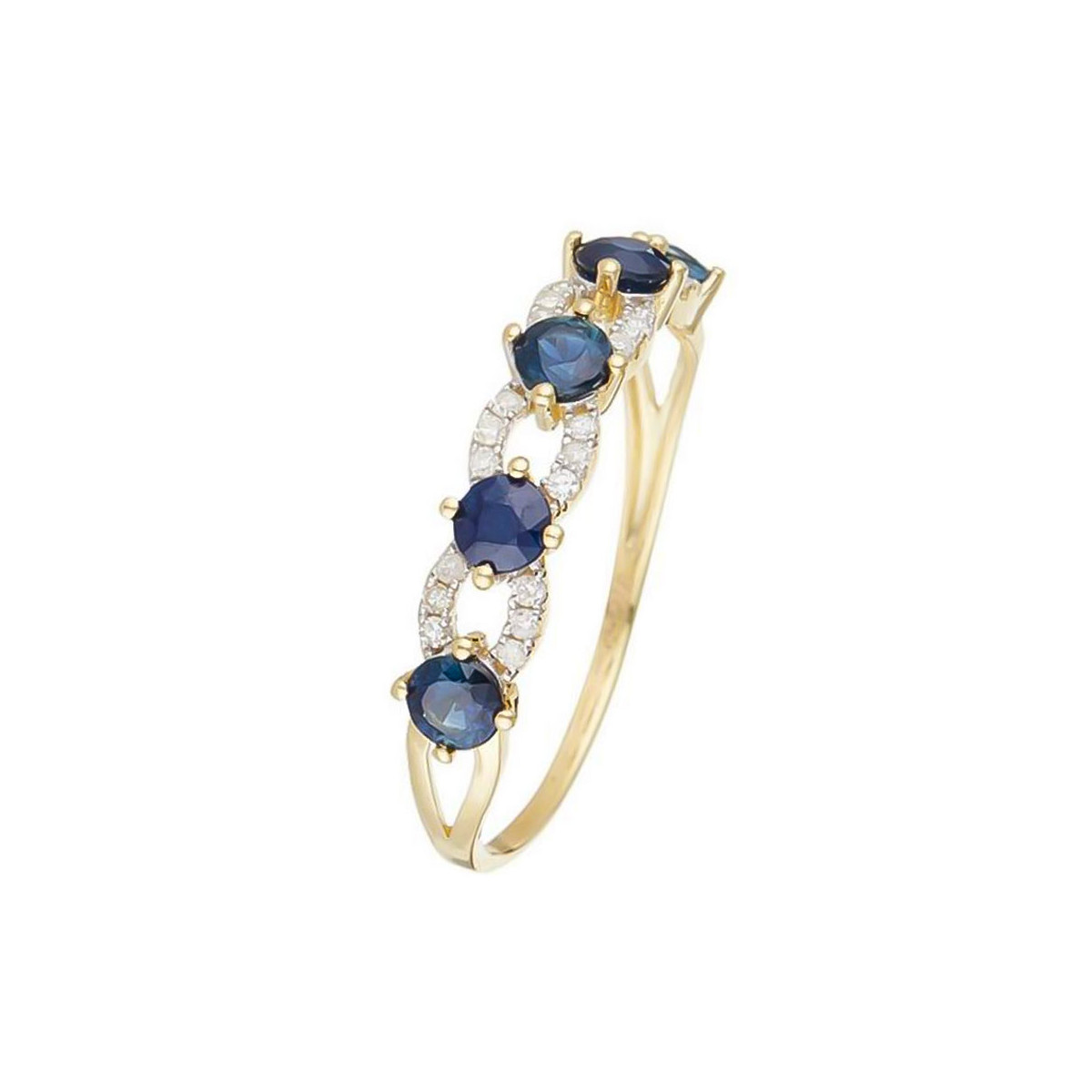 Bague "Katu Saphir" Or jaune et Diamants Bague " Estelle" Or jaune et Saphir