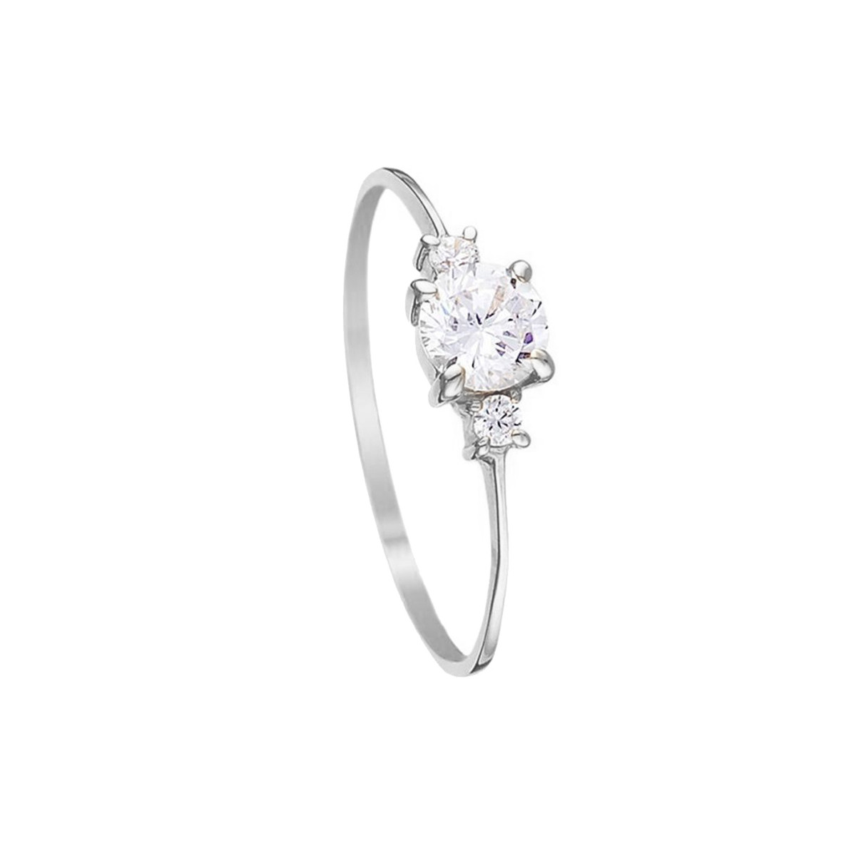 Bague "Intuition" Or blanc