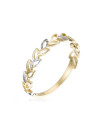 Bague "Feuille détachée bicolore" Or bicolore
