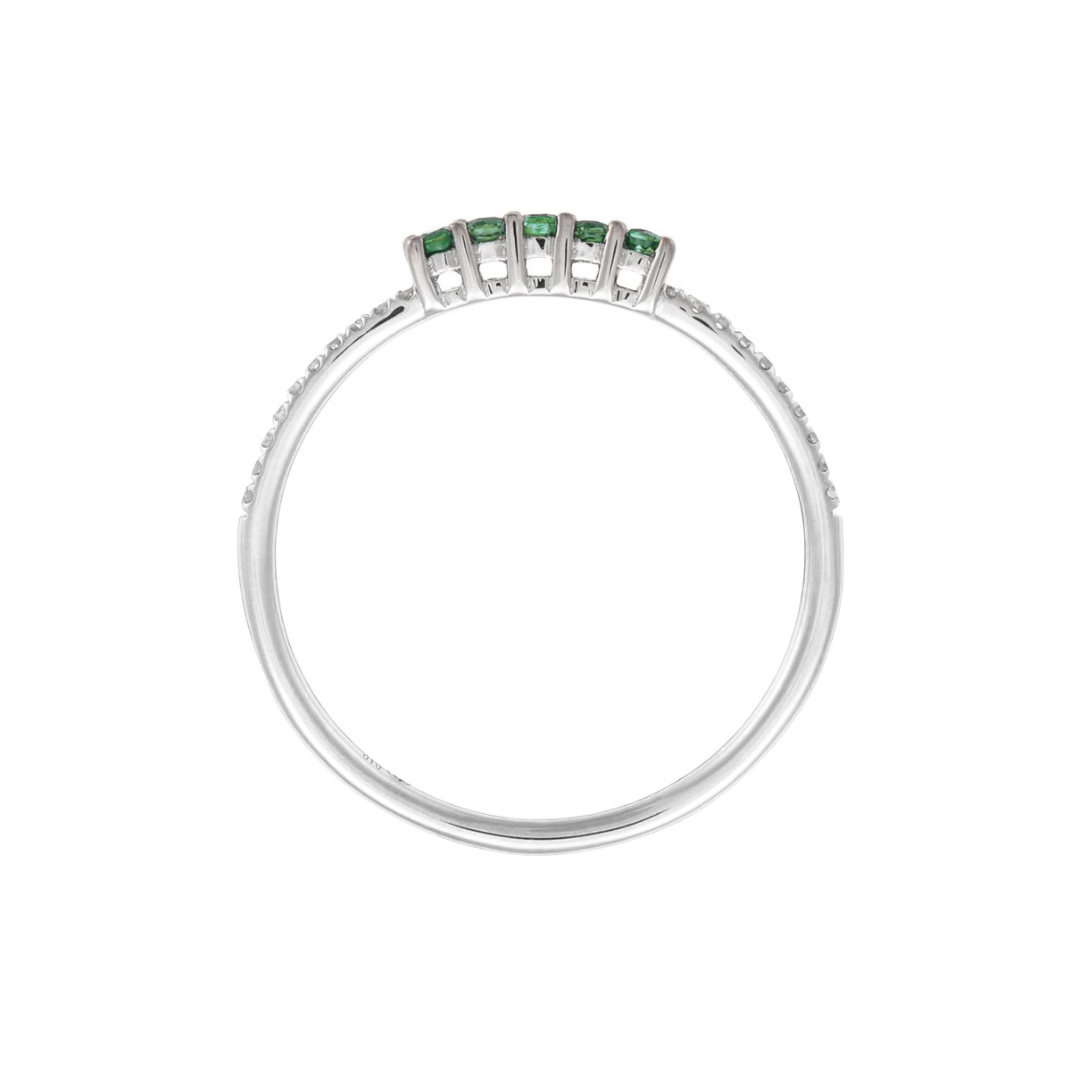 Bague "Emeraude" Or Blanc Diamants