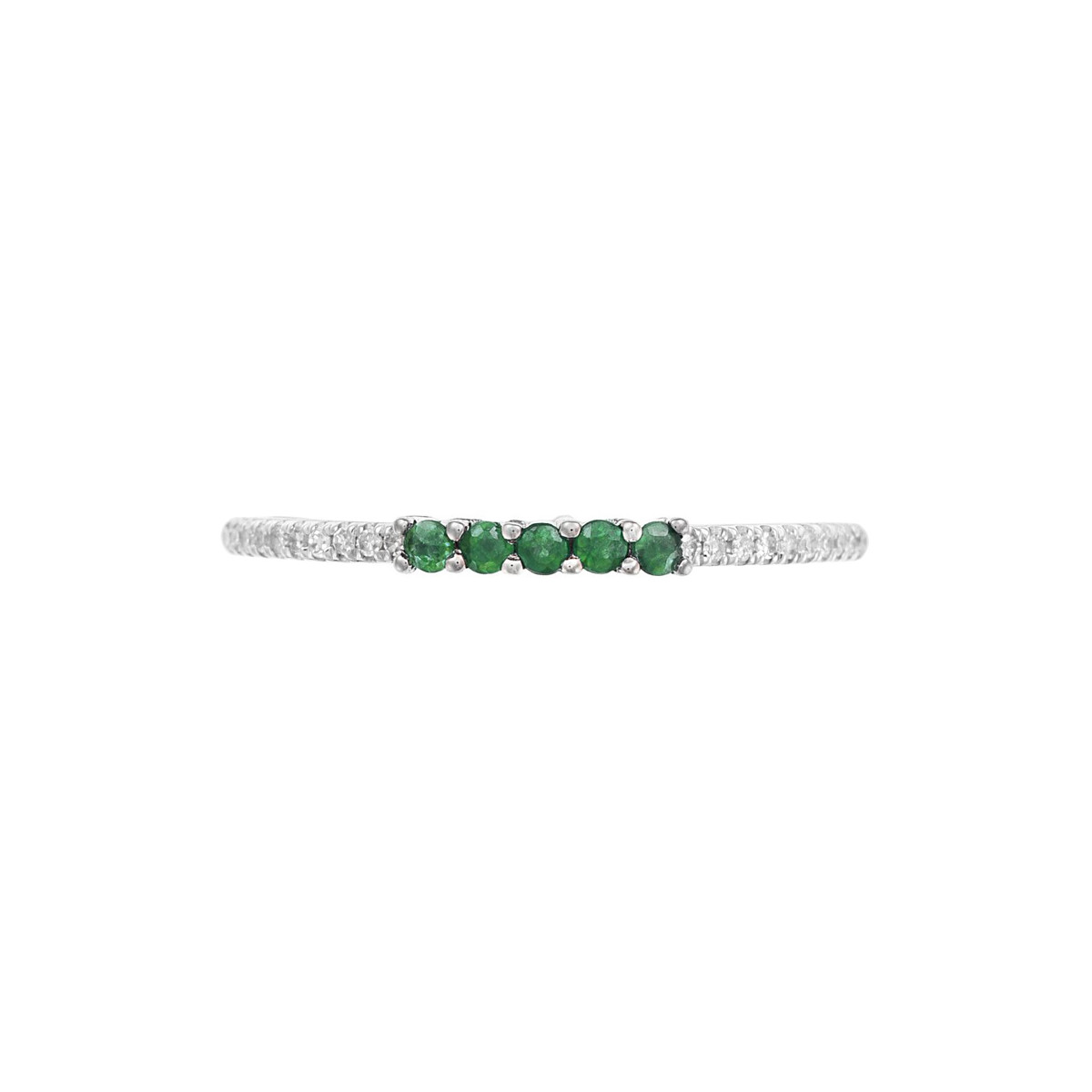 Bague "Emeraude" Or Blanc Diamants Bague "Emeraude" Or Blanc Diamants